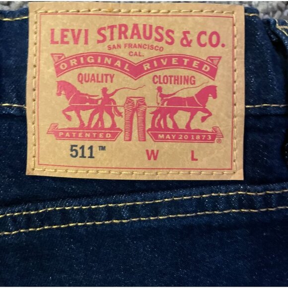 Levis 511 Jean Shorts Mens 48 (waist measures 46”) NEW Irregular Cutoffs - Picture 7 of 16